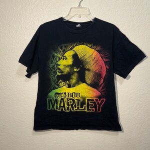 Bob Marley Black Graphic T-Shirt Size L